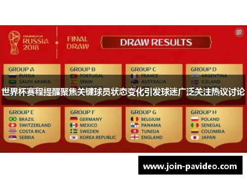世界杯赛程提醒聚焦关键球员状态变化引发球迷广泛关注热议讨论